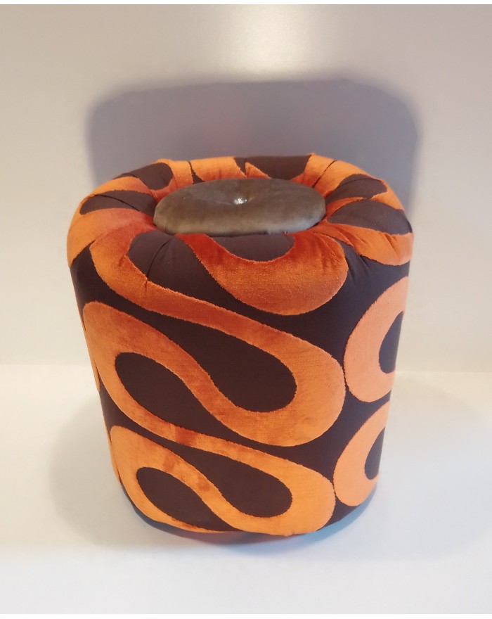 Pouff ovale "Arancio/Marrone"